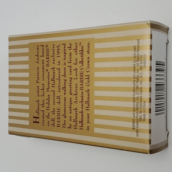 New - Vintage 1997 Hallmark Holiday Memories Keepsake Barbie Ornament - Picture 6 of 10